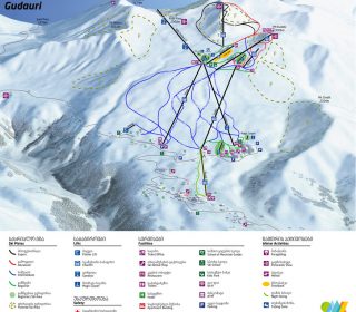 Gudauri Winter Map - განახლებული
